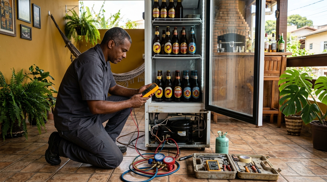 Conserto de placa eletrônica de cervejeira em Santos‑SP